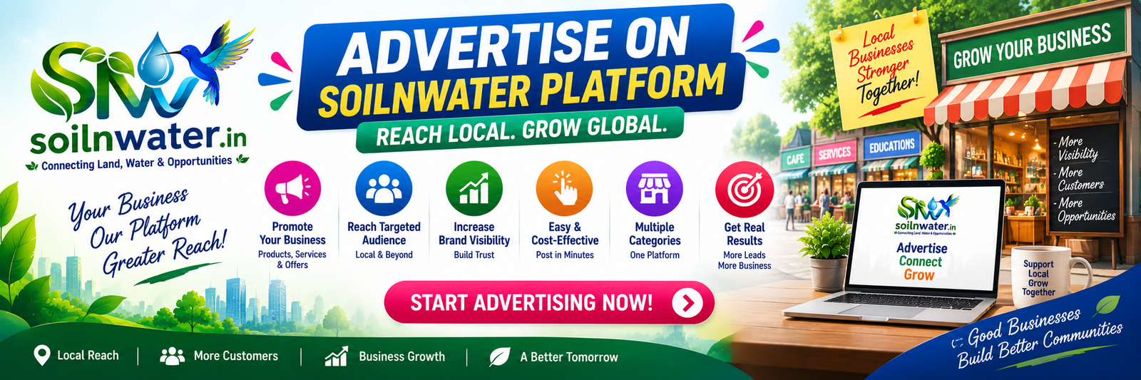 ADVERTISE ON SOILNWATER PLATFORM